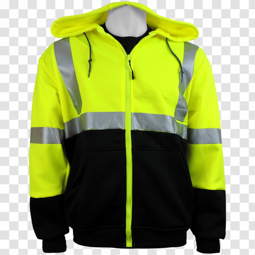 Hoodie Jacket Polar Fleece High-visibility Clothing - Hood - Safety Vest Transparent PNG