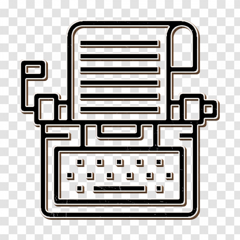 Newspaper Icon Typewriter Icon Edit Tools Icon Transparent PNG