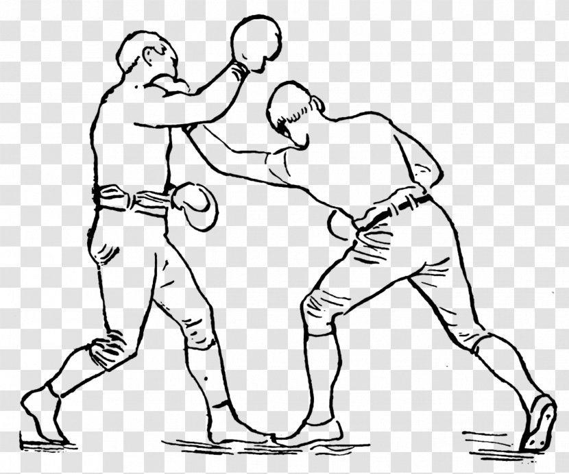 Athletics And Manly Sport Boxing Line Art Drawing Clip - Heart Transparent PNG