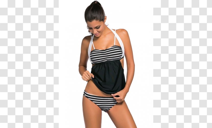 T-shirt Tankini One-piece Swimsuit Halterneck - Silhouette Transparent PNG