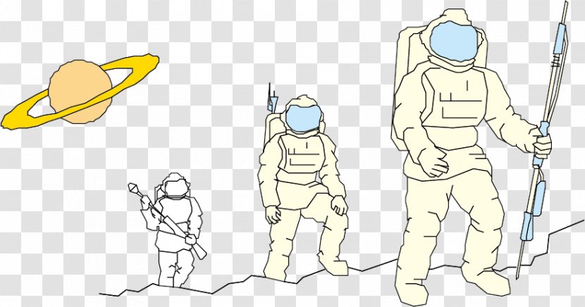 Astronaut Outer Space Flat Design - Frame - Vector Landing Transparent PNG