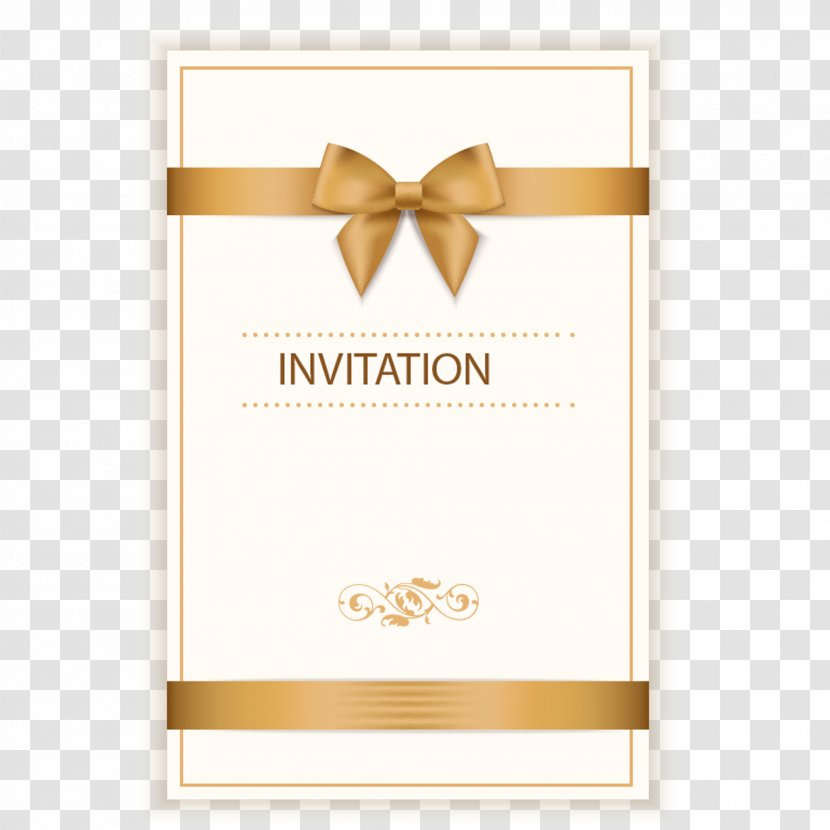 Wedding Invitation Birthday Greeting Card Ribbon - Baby Shower - Bowknot Transparent PNG
