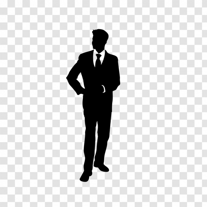 Business People Silhouette In Black And White - Human Behavior Transparent PNG