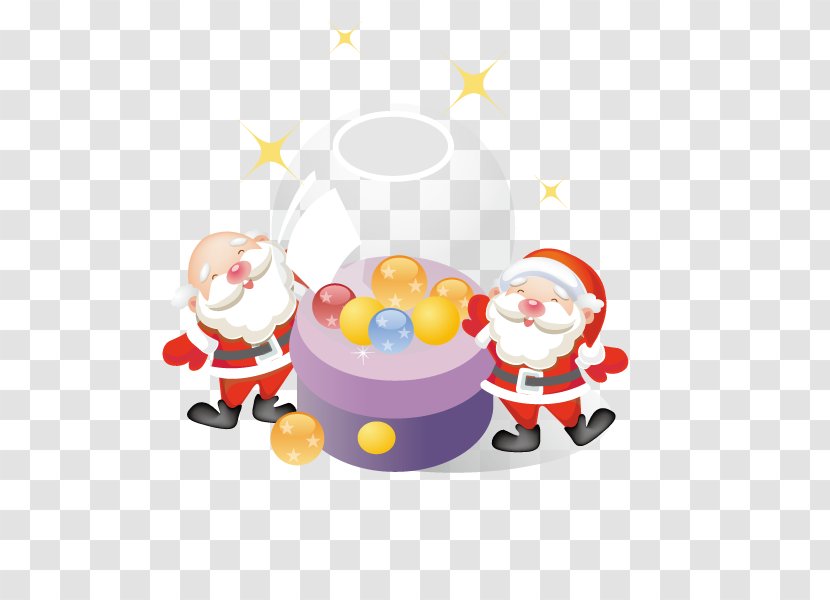 Santa Claus Candy Cane Christmas Ornament Icon Transparent PNG