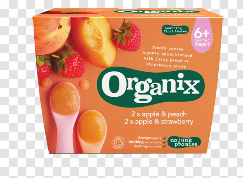 Organic Food Baby Muesli Purée Fruit - Orange Drink - Raspberry Transparent PNG