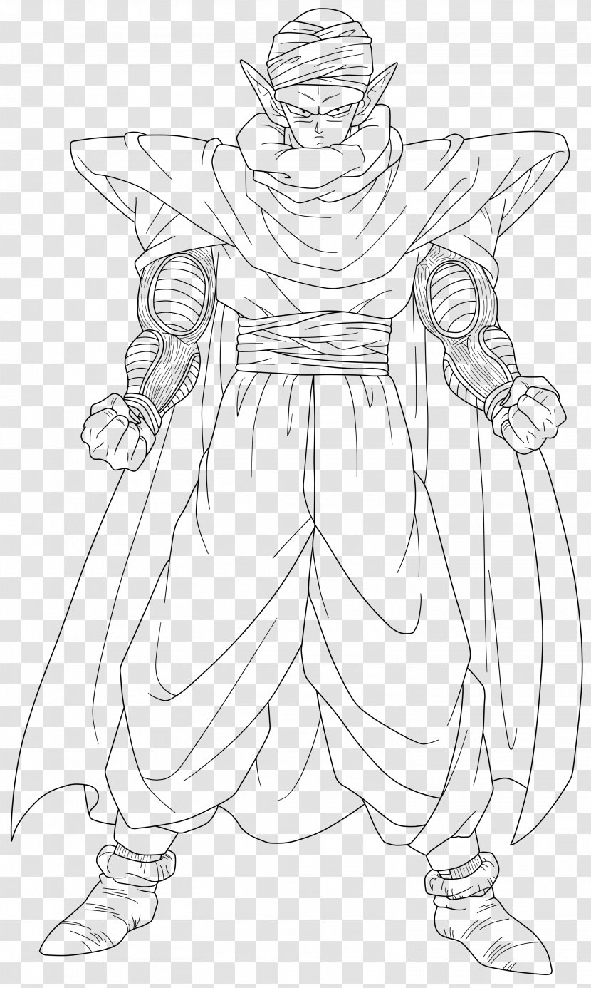 Piccolo Line Art Goku Goten Drawing Transparent PNG