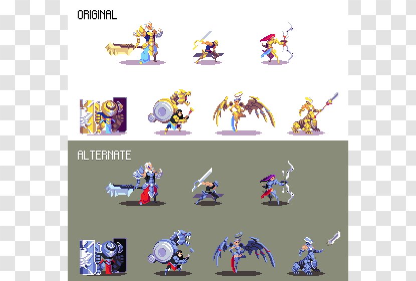 Pixel Art Concept Model Sheet - Technology - Design Transparent PNG