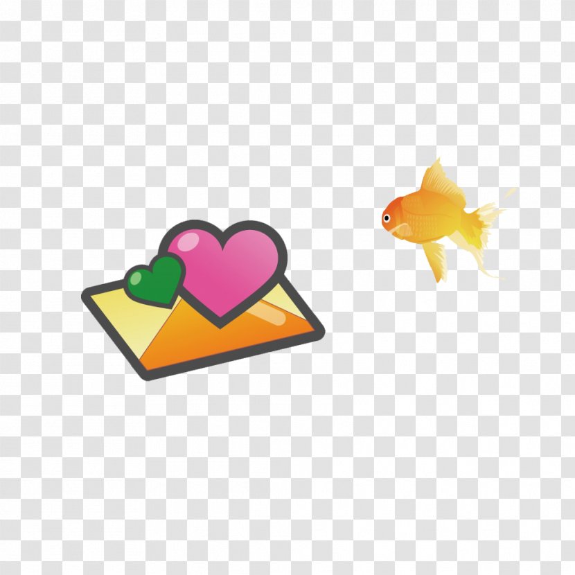 Heart Clip Art - Yellow - Heart-shaped Envelope Transparent PNG