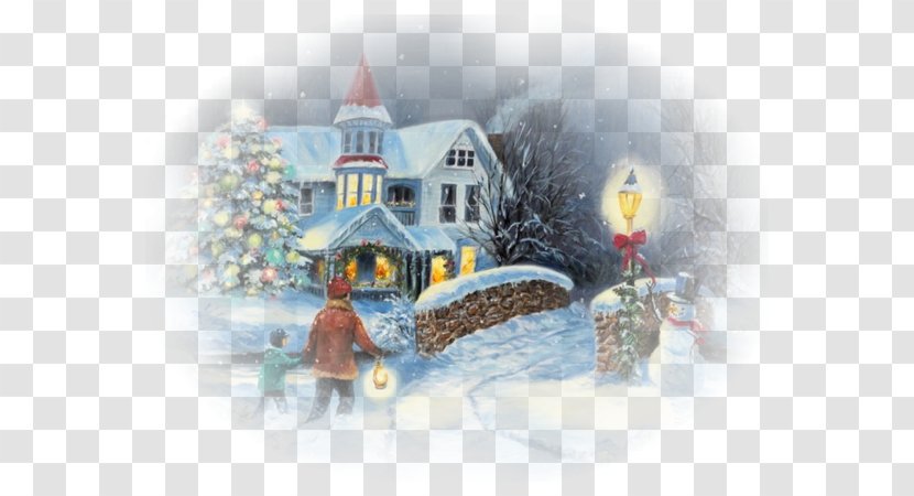 Greeting Christmas Desktop Wallpaper Animated Film - Winter - Town Transparent PNG