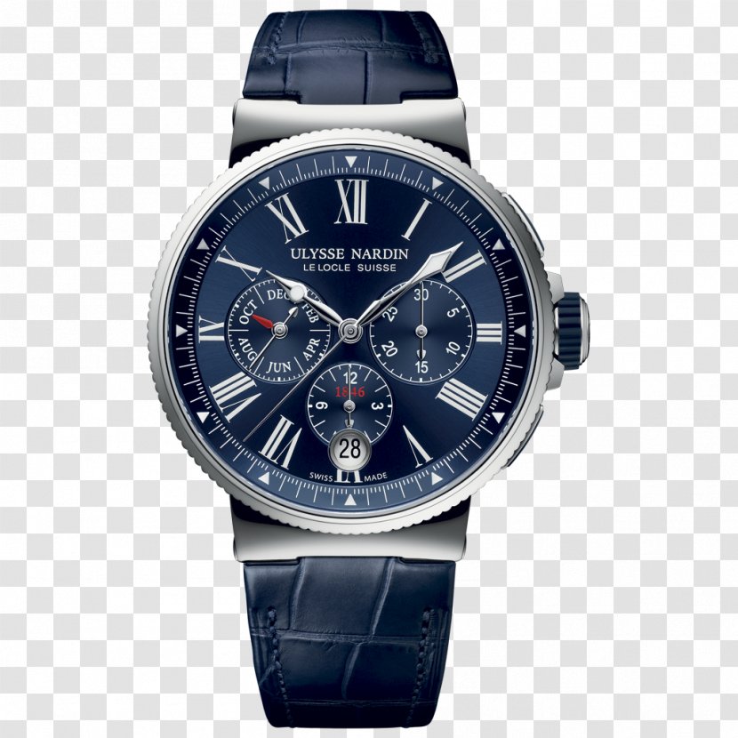 Chronograph Chronometer Watch Ulysse Nardin Marine - Strap Transparent PNG