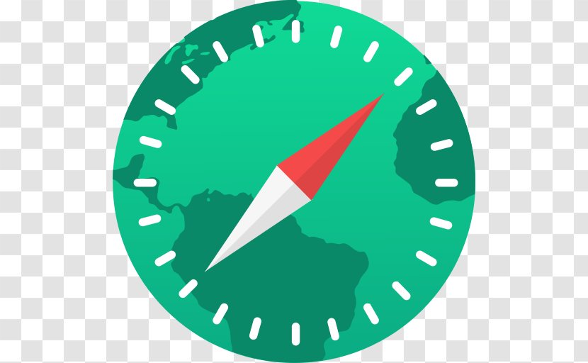 Web Browser Clock Safari - Green Transparent PNG