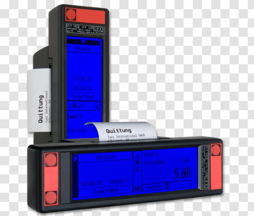 Taximeter Printer Kienzle Computer Receipt - Electronic Visual Display - Taxi Meter Transparent PNG