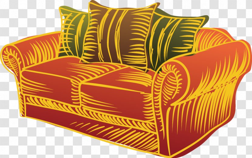 Chair Couch - Living Room - Hand-painted Decorative Sofa Transparent PNG