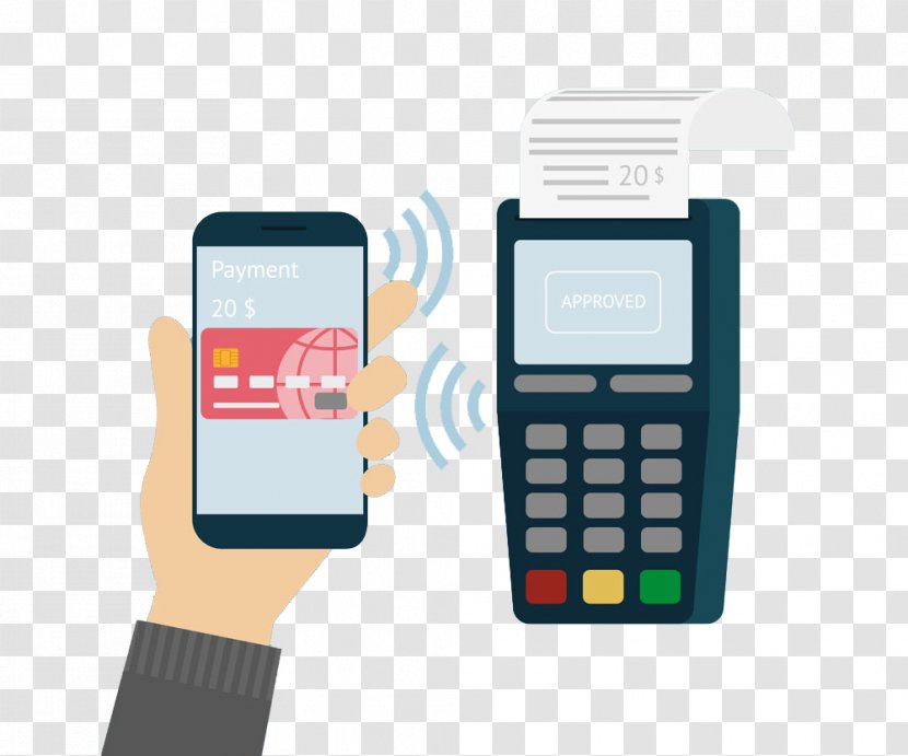 Feature Phone Mobile Payment Unified Payments Interface Cashless Society - Money - Vector Bank Card Transparent PNG