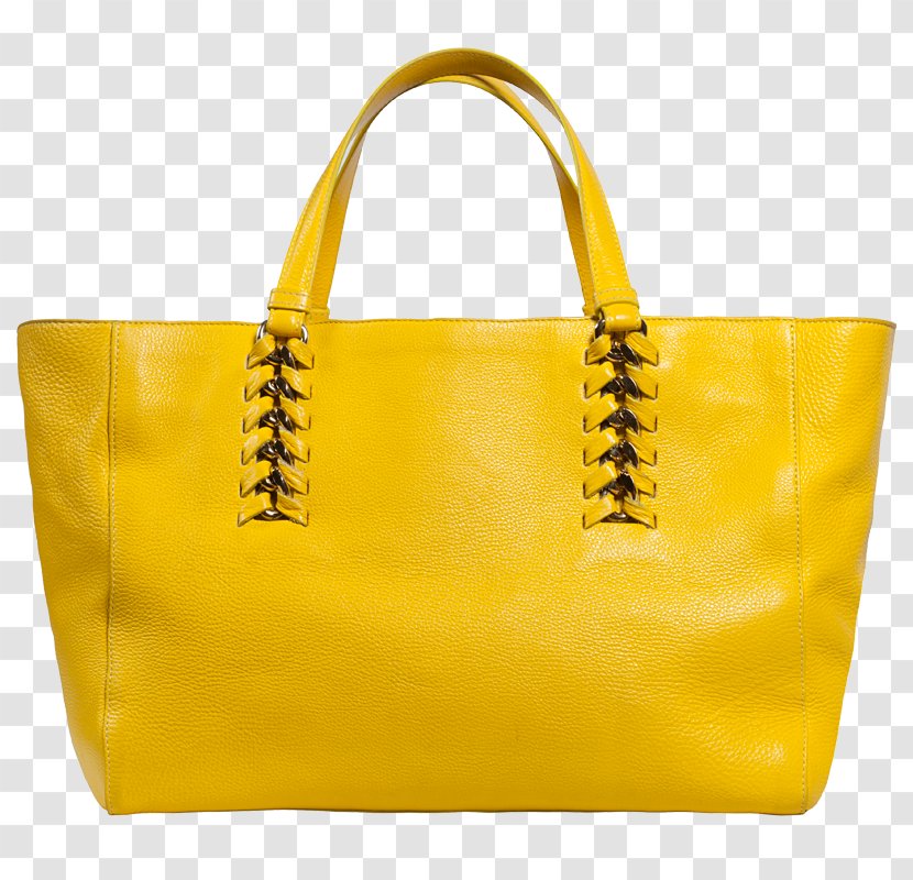 Tote Bag Leather Yellow Handbag - Lemon Transparent PNG