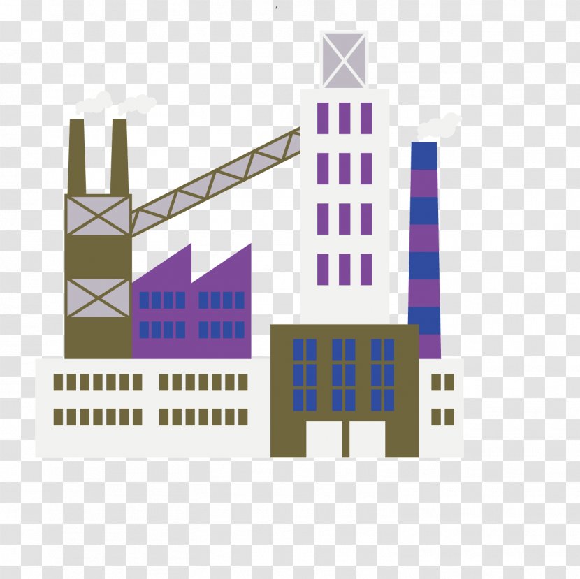 Power Station Coal Petroleum Industry - Petrochemical - Vector Cartoon Plant Transparent PNG