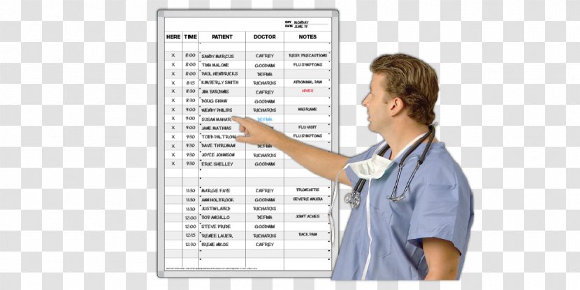 Patient Magnatag Hospital Dry-Erase Boards Clinic - Medicine Transparent PNG
