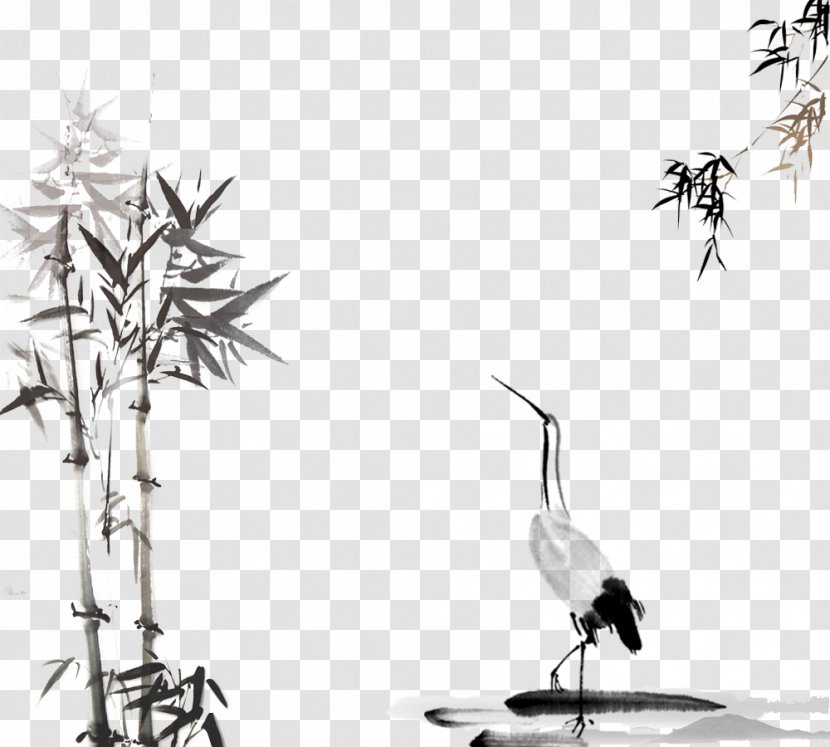 Ink Wash Painting Download - Plant - Chinese Of Wind And Transparent PNG