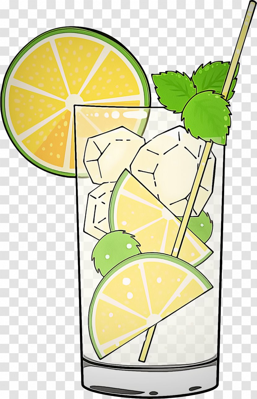 Lime Key Cocktail Garnish Clip Art Drink - Highball Glass Lemonlime Transparent PNG