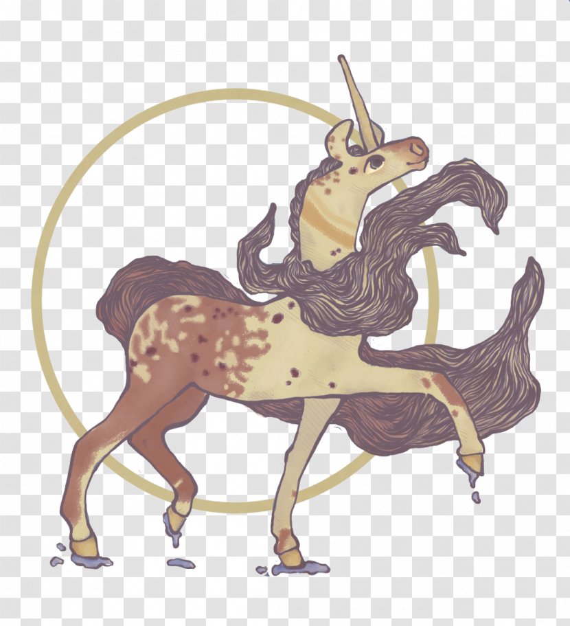 Horse Pack Animal Cartoon Legendary Creature - Horn - Dai Transparent PNG