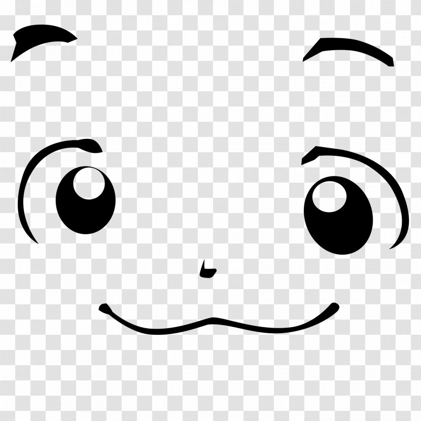 Smiley Face Facial Expression Line Art - Happiness - Babies Breath Transparent PNG