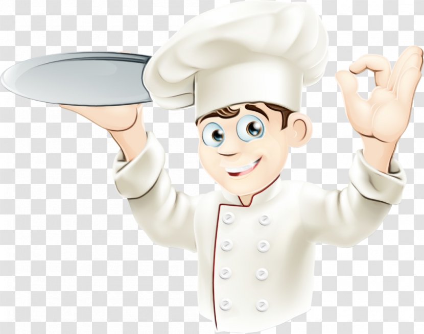Cartoon Chef Cook Chef's Uniform Chief - Smile Finger Transparent PNG