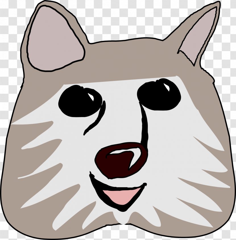 Whiskers Dog Cat Snout Clip Art - Facial Expression Transparent PNG