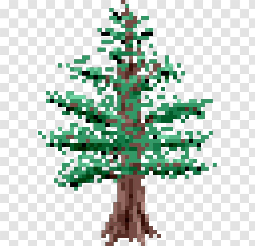 Tree Pine Clip Art - 8 BIT Transparent PNG