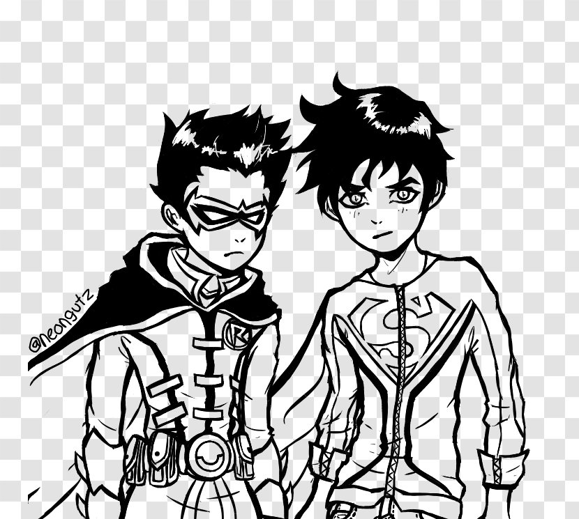 Damian Wayne Drawing Jonathan Samuel Kent Super-Sons Fan Art - Cartoon - Angel Transparent PNG