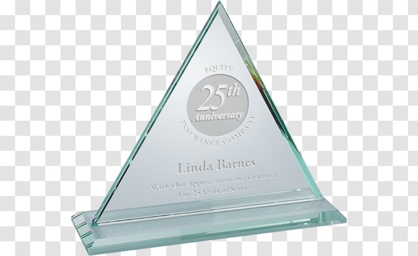 Glass Triangle Trophy Commemorative Plaque Award - Material Transparent PNG