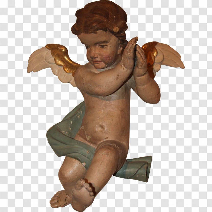 Angel Cherub Statue Baroque Sculpture Putto - Wood Carving Transparent PNG