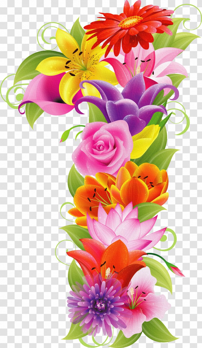 Flower Number Clip Art - Lilium - Floral Transparent PNG