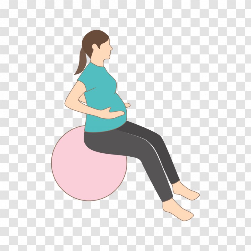 Exercise Balls Pregnancy Woman Pilates - Silhouette Transparent PNG