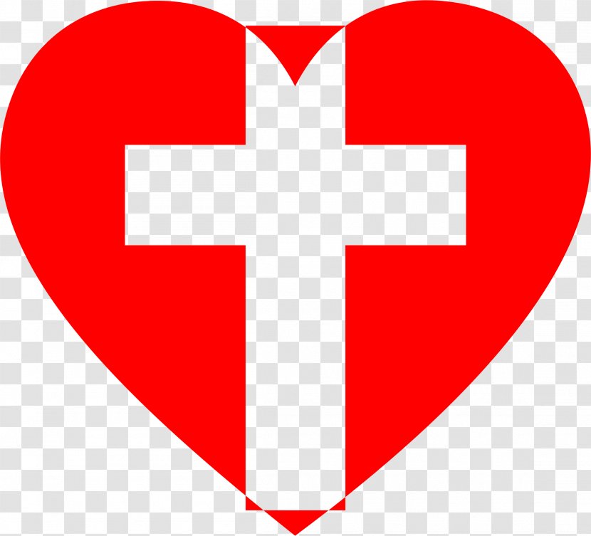 Christian Cross Heart Sacred Love Clip Art - Tree Transparent PNG