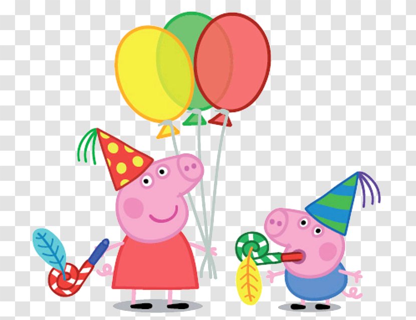 George Pig Daddy Party Birthday - Organism Transparent PNG