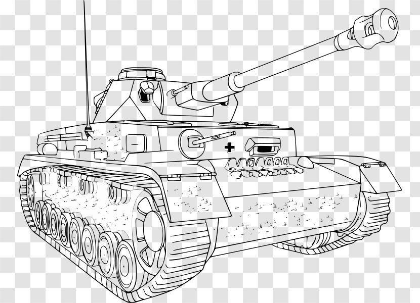 World War II Of Tanks Coloring Book Colouring Pages - Vehicle - Tank Transparent PNG