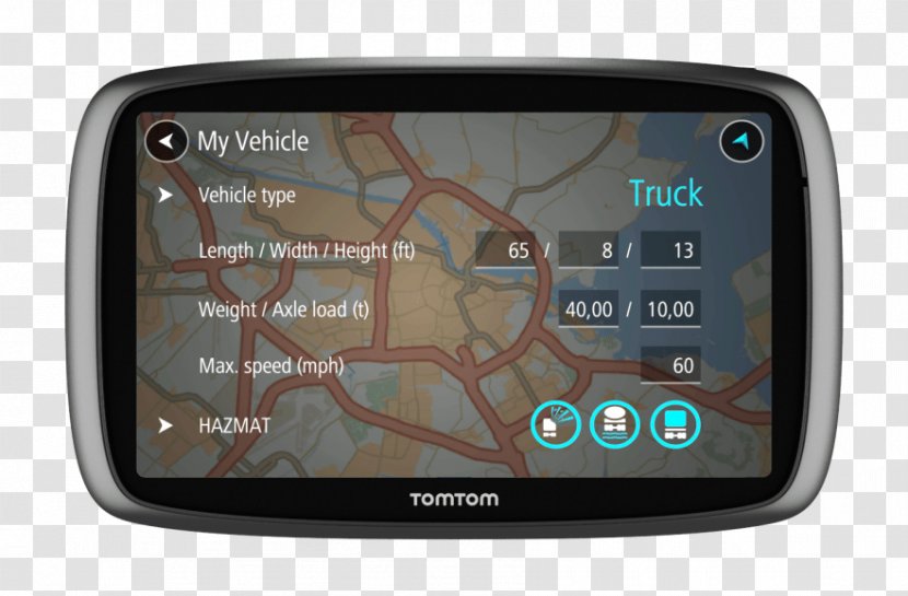 GPS Navigation Systems TomTom Trucker 6000 Satellite - Electronic Device - Technology Transparent PNG