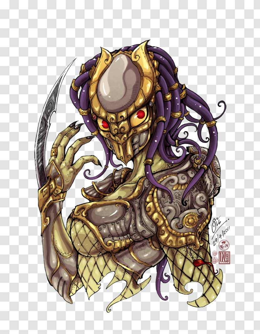 Alien Vs. Predator Art Drawing - Watercolor - Predators Vs Transparent PNG