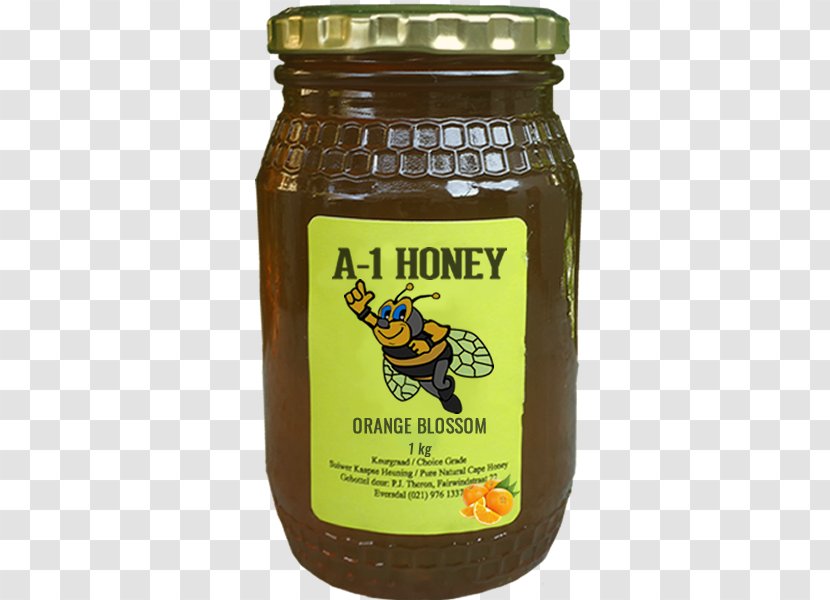A-1 Honey Condiment Raw Cape Orange Blossom - Bottle Transparent PNG