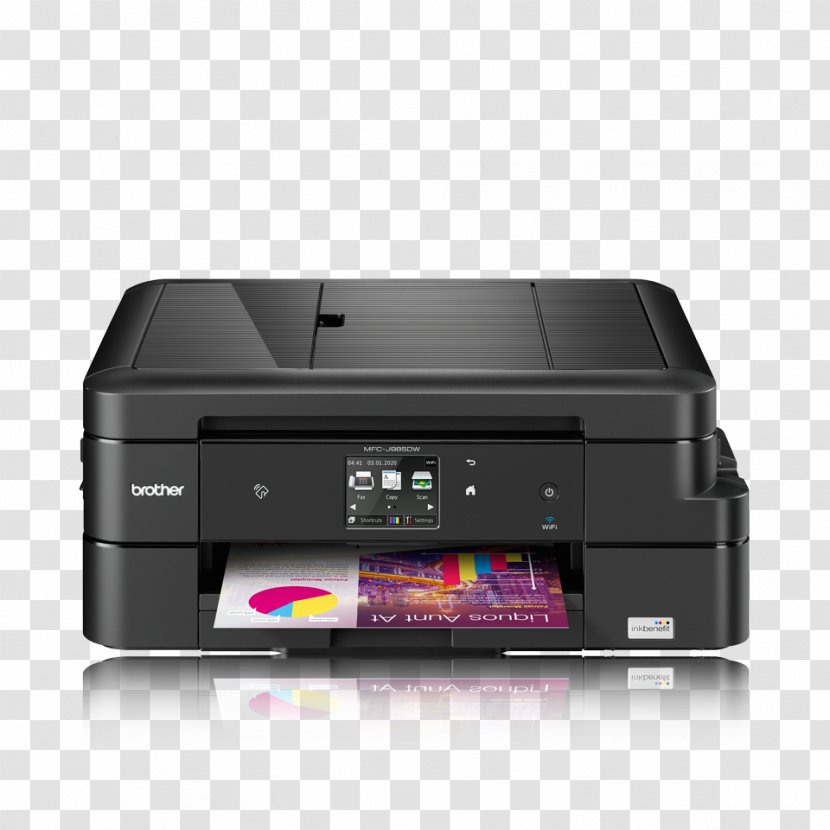 Multi-function Printer Inkjet Printing Brother Industries MFC-J985 Transparent PNG