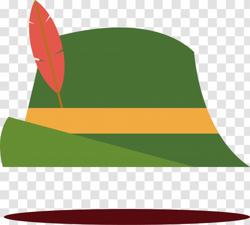 Hat Green Feather Designer - Vector Transparent PNG