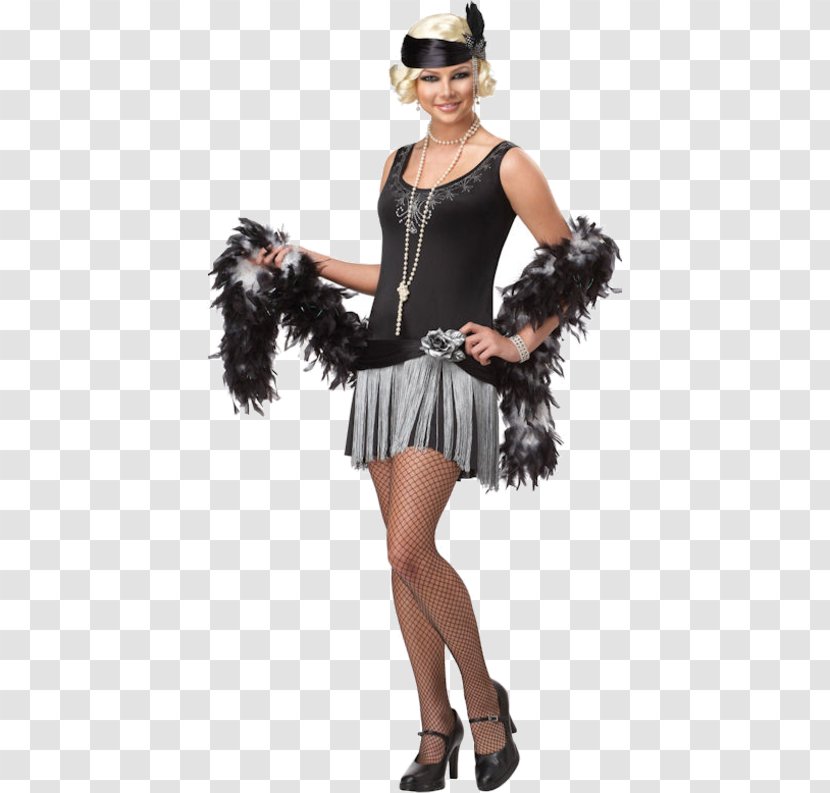 1920s Flapper Halloween Costume Dress - Dancer Transparent PNG