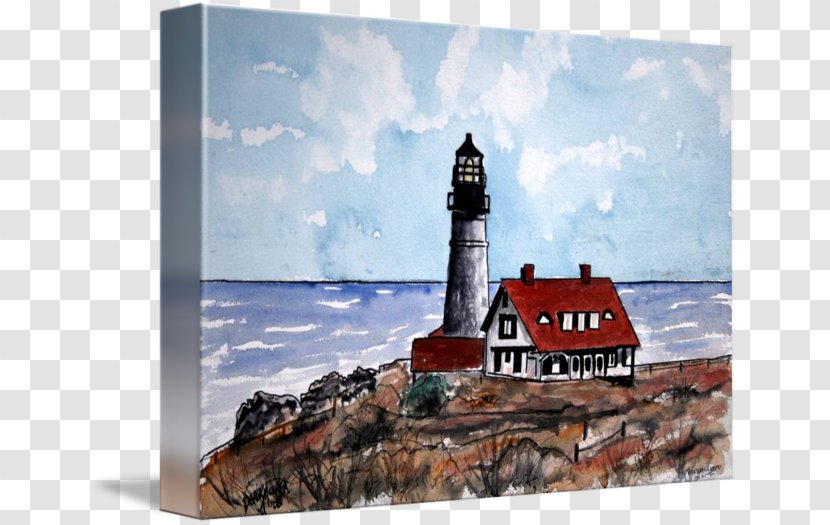 Lighthouse Portland Head Light Gallery Wrap Beacon Art - Tower Transparent PNG