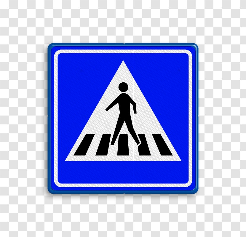 Pedestrian Crossing Traffic Sign Road - Signage Transparent PNG