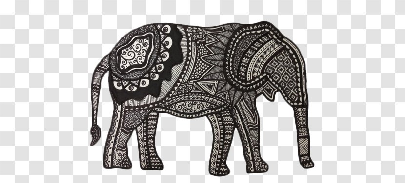 Indian Elephant African Drawing Clip Art - Mammal Transparent PNG