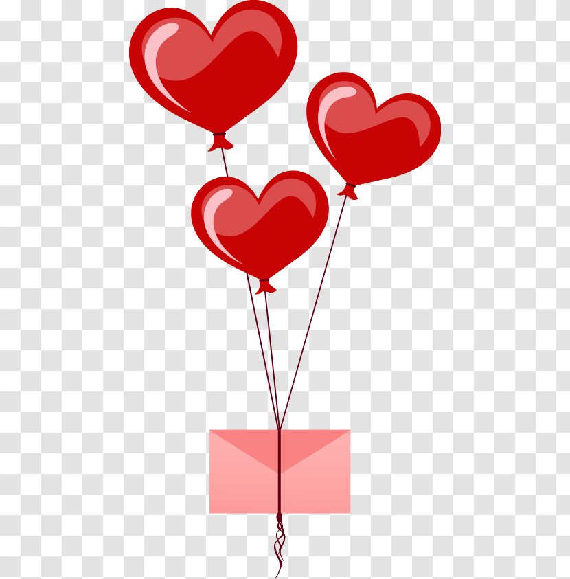 Heart Balloon Valentines Day Clip Art - Watercolor - Heart-shaped Balloons Transparent PNG