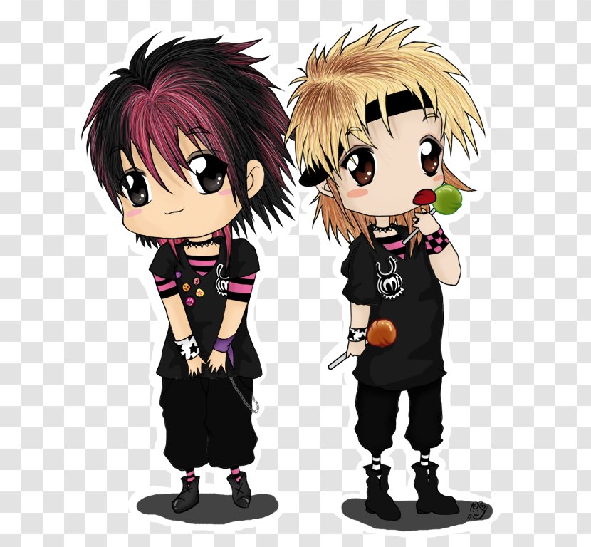 Punk Rock We Are The In Crowd Emo Gothic Blingee - Cartoon - Visual Kei Transparent PNG