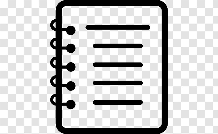 Notebook - Black And White Transparent PNG