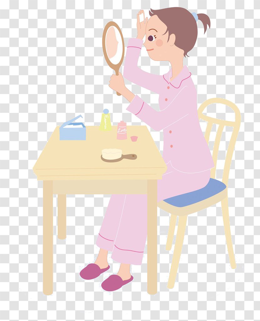 Woman Cosmetics Make-up Illustration - Toddler - Cartoon Makeup Transparent PNG