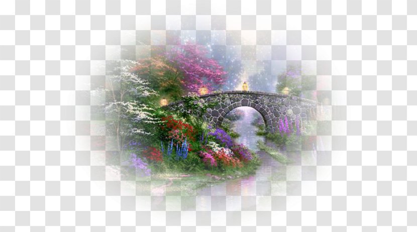 Bridges Of Faith Painting Art Stillwater Thomas Kinkade Painter Light - Lilac Transparent PNG
